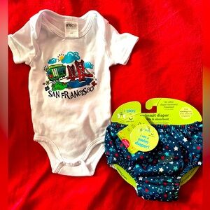 Onesie and swimsuit diaper